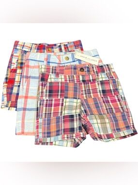 Janie and Jack Patchwork Plaid Shorts Set